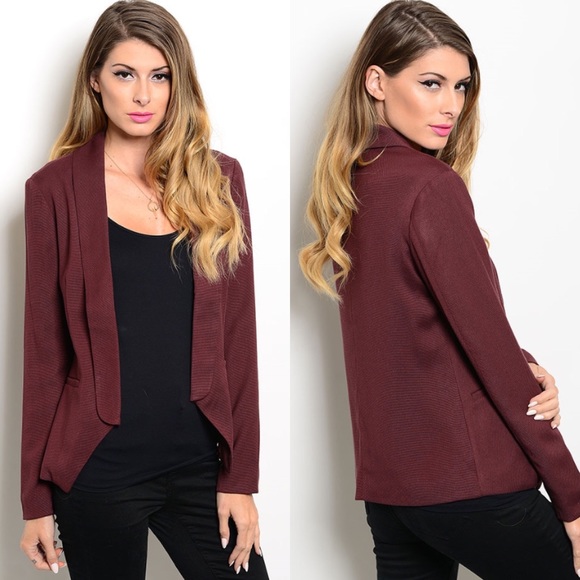 Business Chic Plum Blazer - Picture 3 of 3